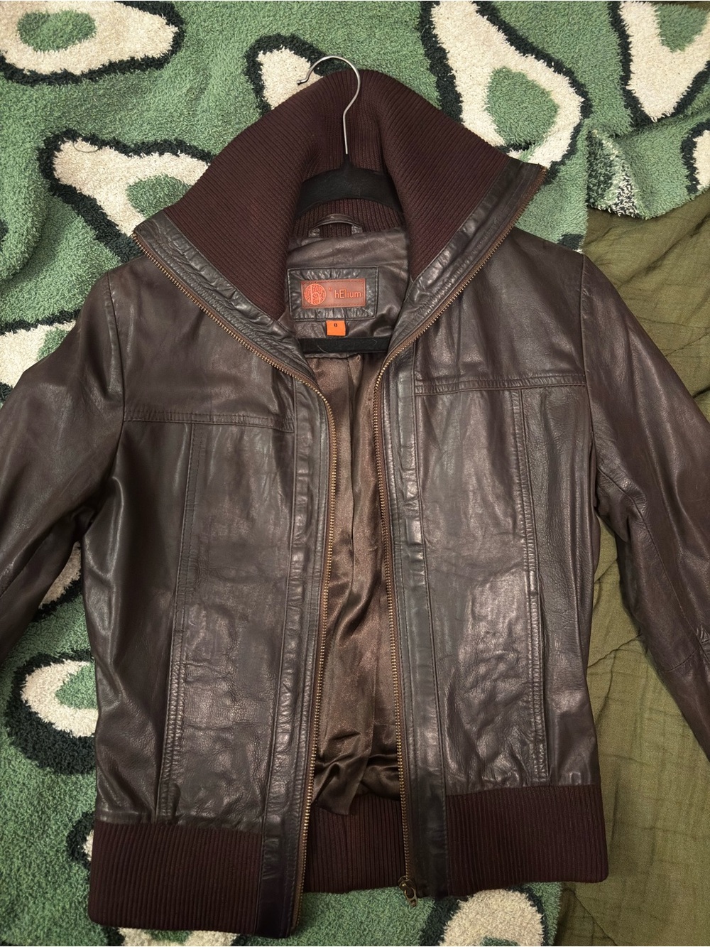 Women’s Brown Leather Biker Jacket